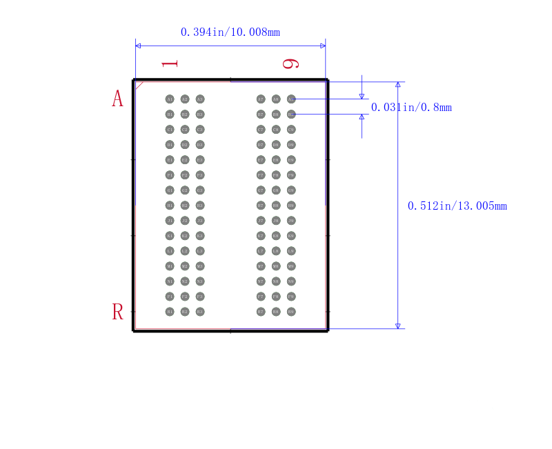 MT46H16M32LFCM-6 IT:B TR封装图