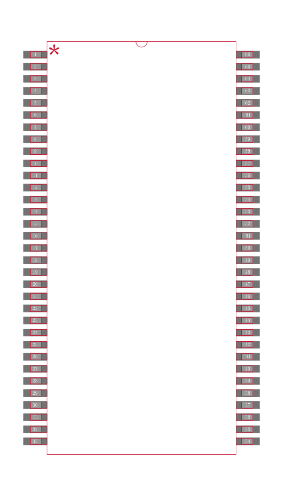 MT46V128M8TG-75:A封装焊盘图