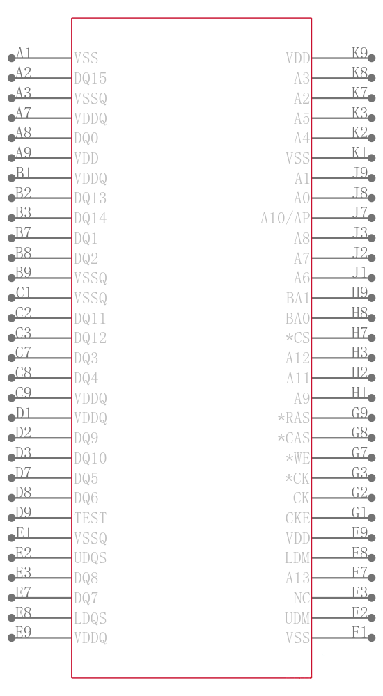 MT46H64M16LFCK-6:A TR引脚图