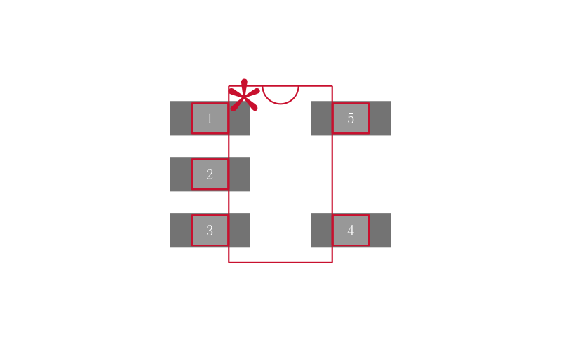 MAX6316LUK45CX+T封装焊盘图