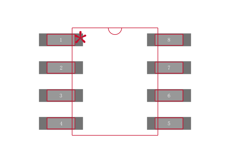 MCP6472-E/SN封装焊盘图