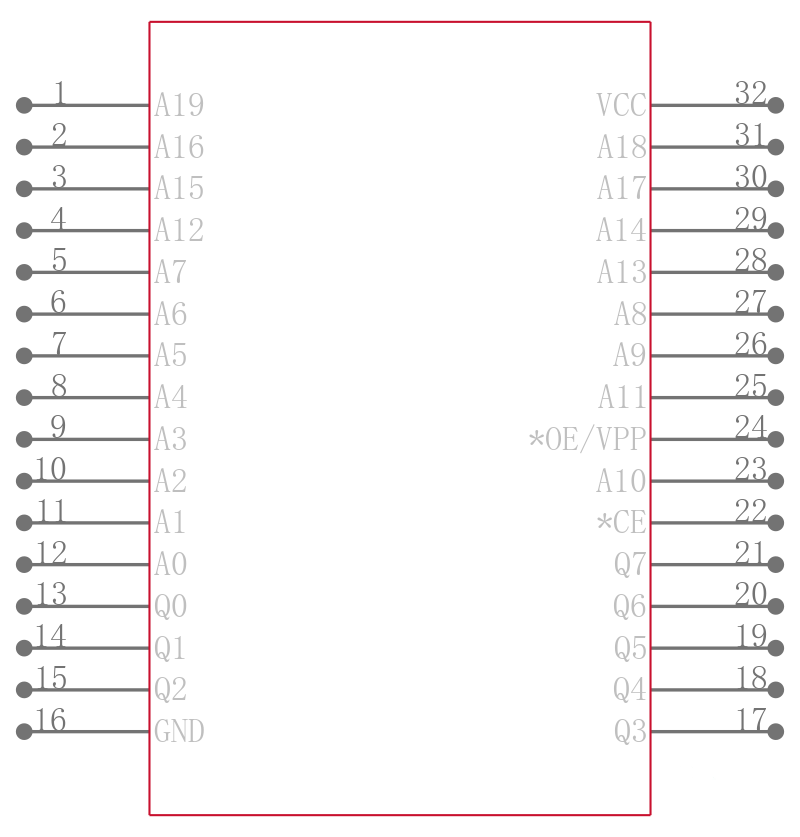M27C801-100F1引脚图