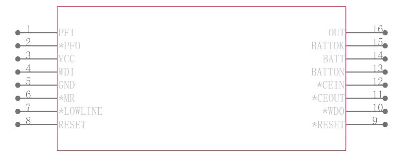 MAX807NEPE+引脚图
