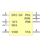 MCP4541-104E/MS引脚图