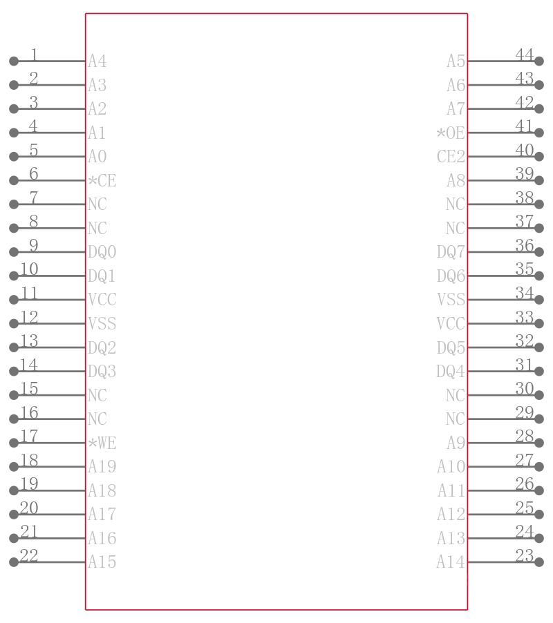 AS6C8008-55ZIN引脚图
