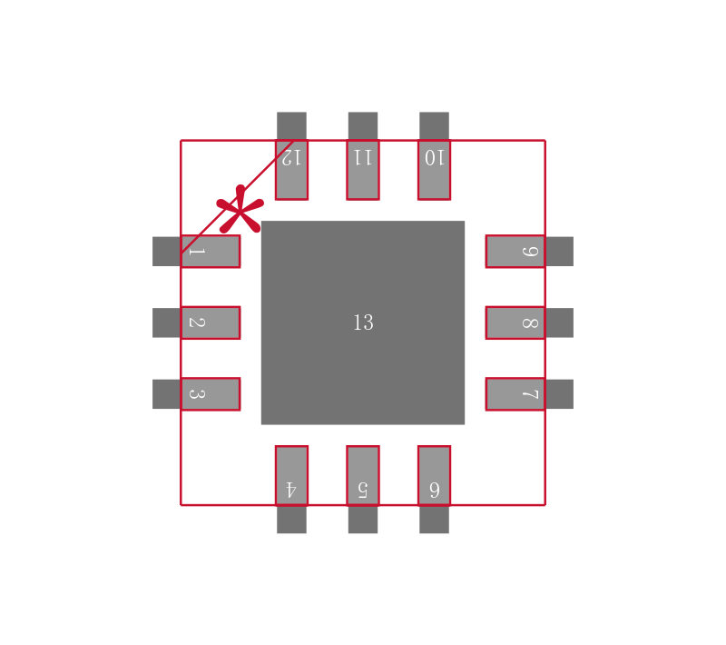 MAX1932ETC+T封装焊盘图