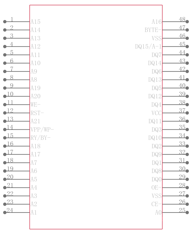 M29W640FB70N6E引脚图