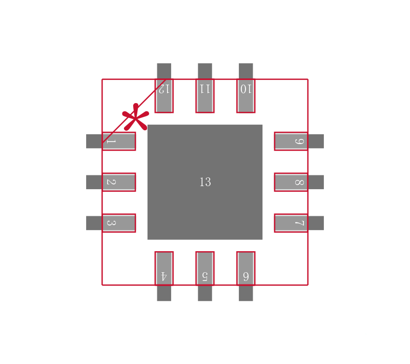 MAX1878ETC+T封装焊盘图