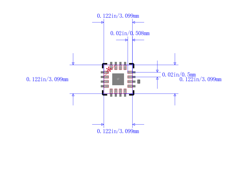 MAX17498CATE+封装图