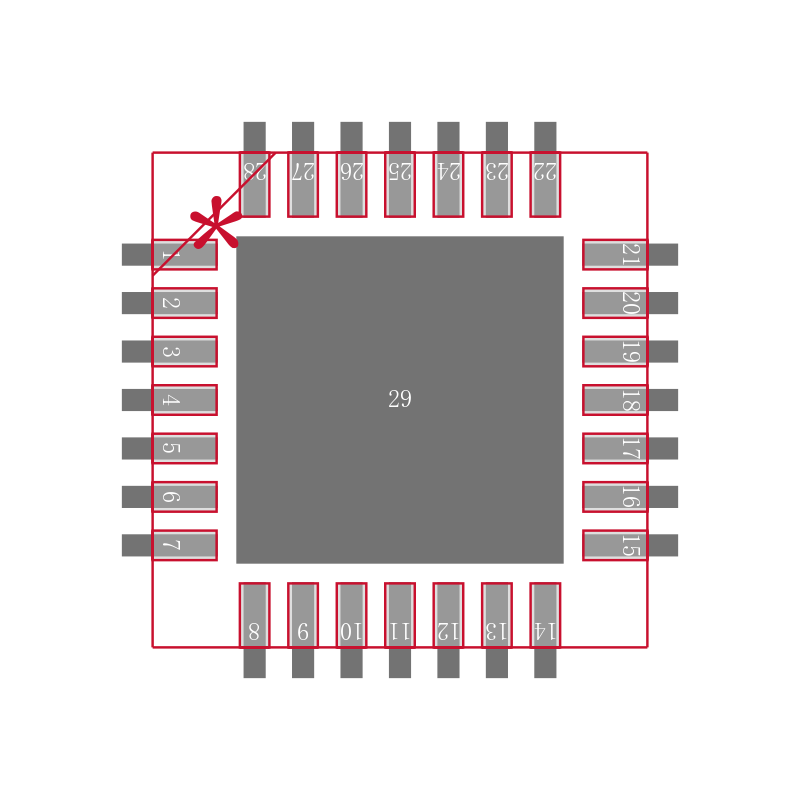 MAX16812ATI+T封装焊盘图