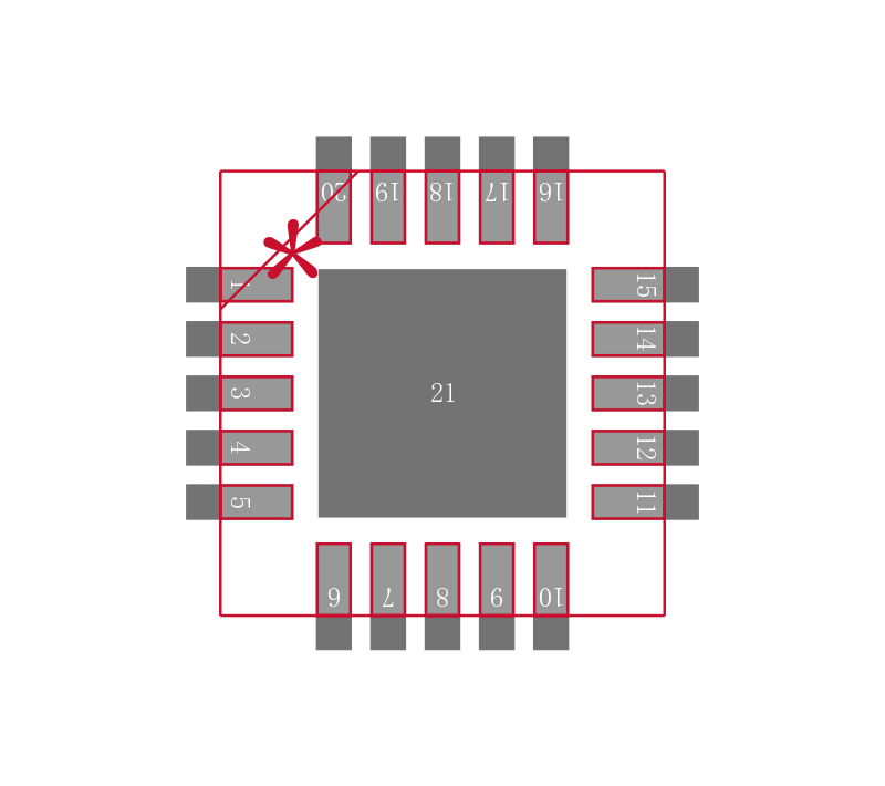 MAX16813ATP/V+T封装焊盘图