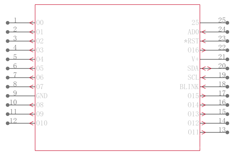 MAX6964ATG+T引脚图