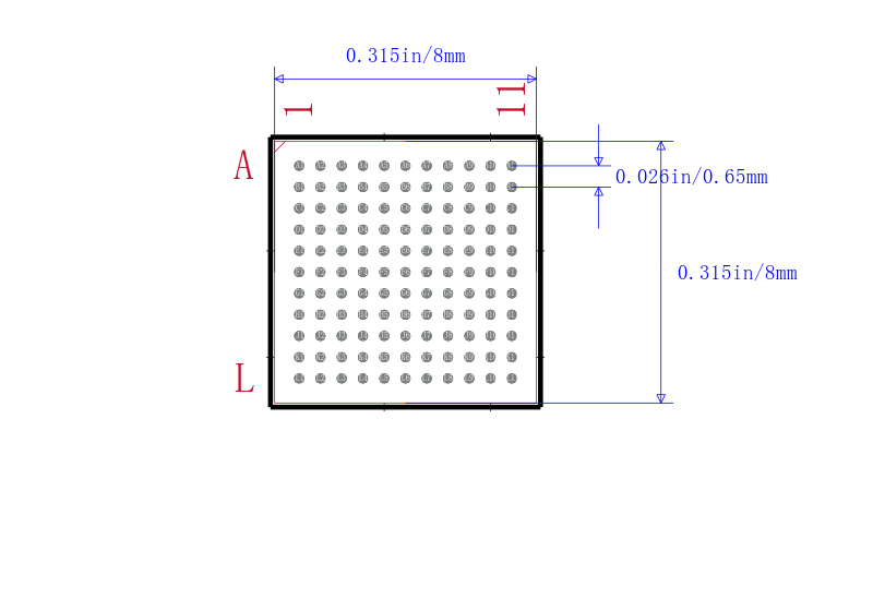 MKL46Z256VMC4封装图