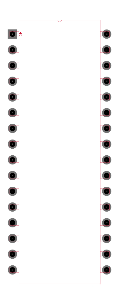 M27C2001-55XF1封装焊盘图