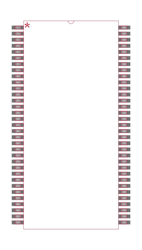 MT46V16M16TG-6T:F TR封装焊盘图