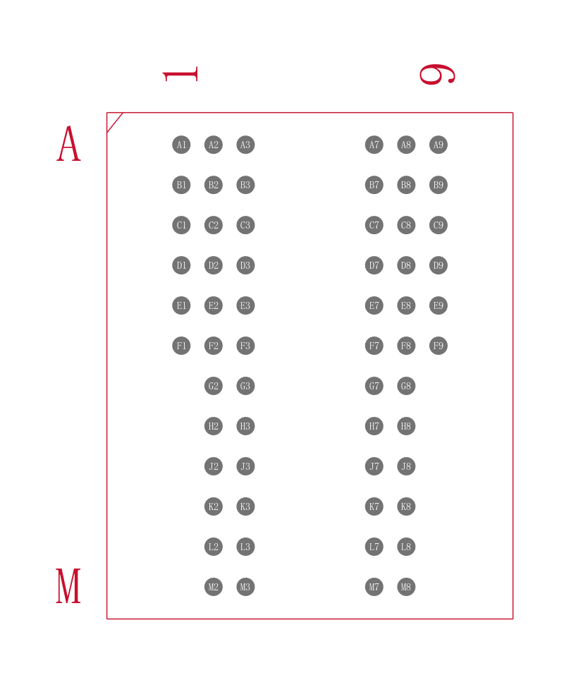 MT46V64M8BN-6:F TR封装焊盘图