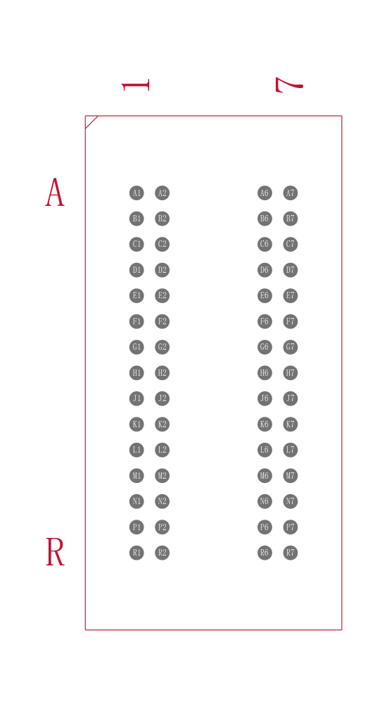 MT48LC32M8A2FB-75 L:D TR封装焊盘图