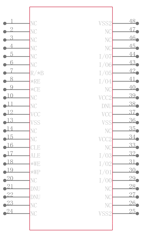 MT29F2G08AADWP-ET:D TR引脚图