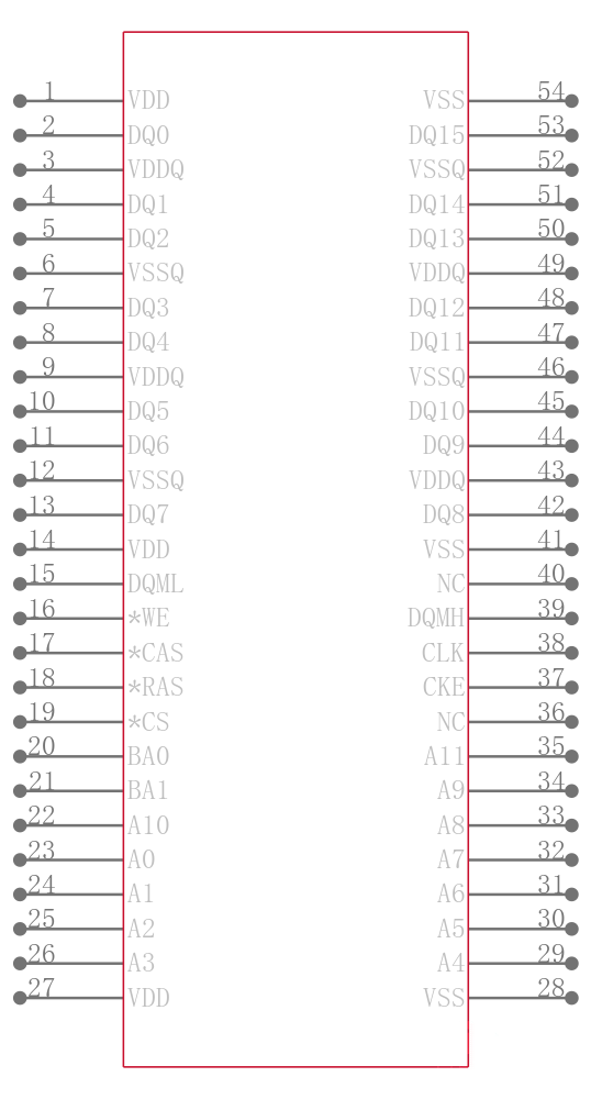 MT48LC8M16A2TG-6A:G引脚图