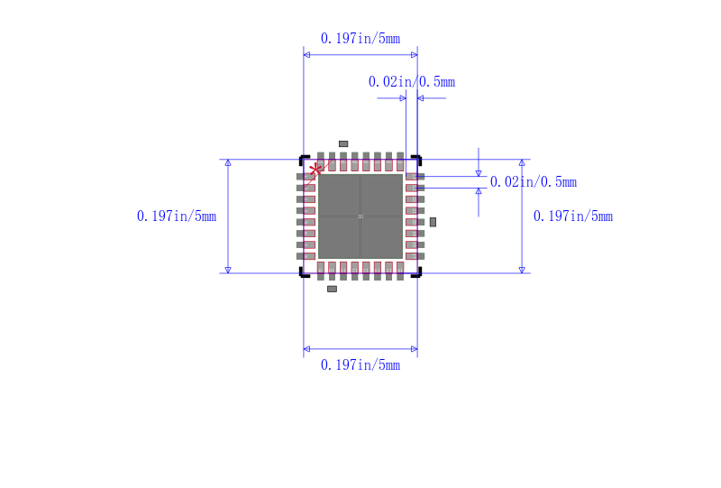 MKL26Z32VFM4封装图