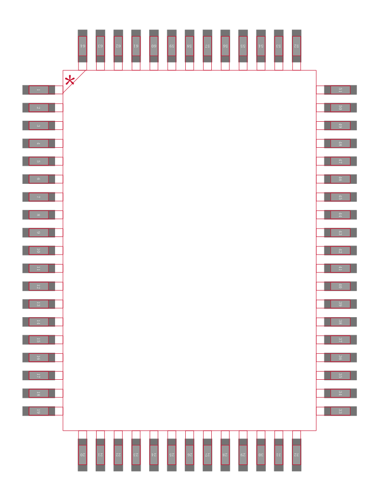MSP430P325AIPG封装焊盘图