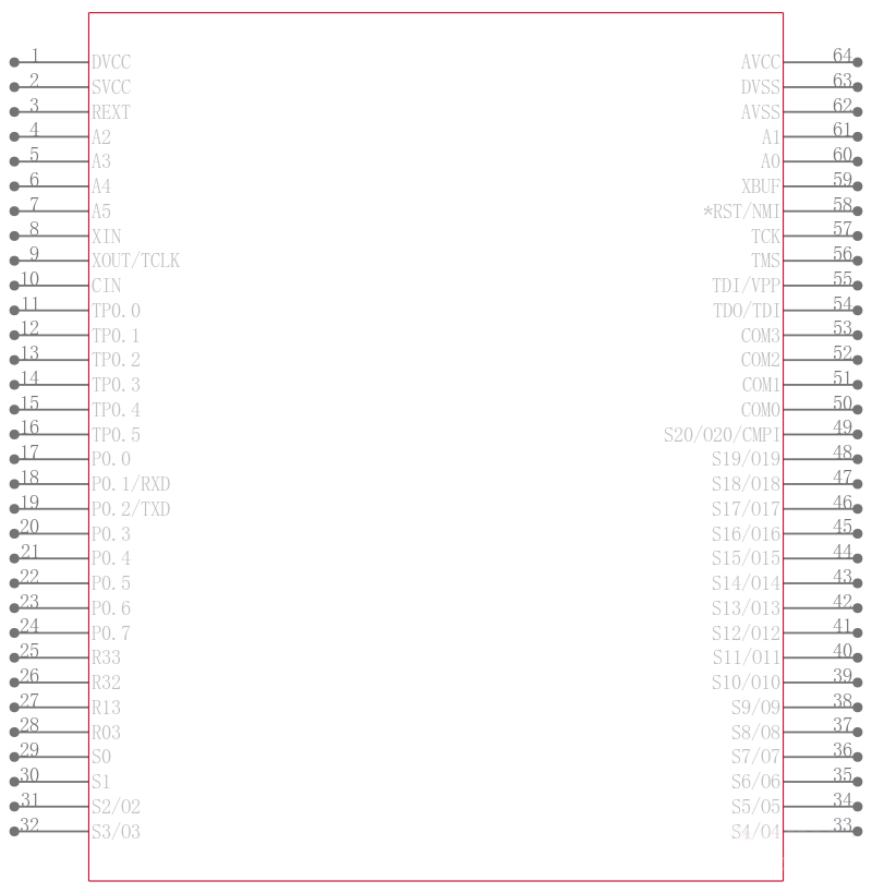 MSP430P325IPM引脚图