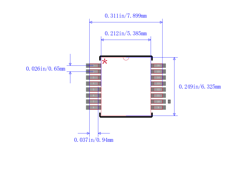 MAX4662EAE+封装图