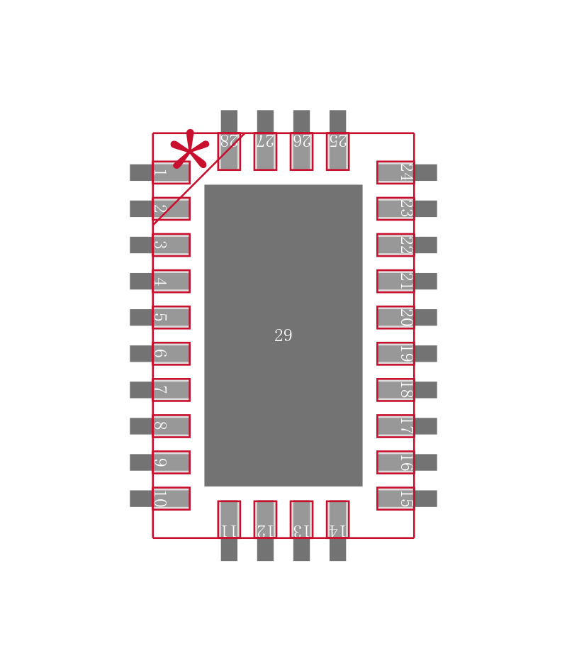 MAX4888AETI+封装焊盘图