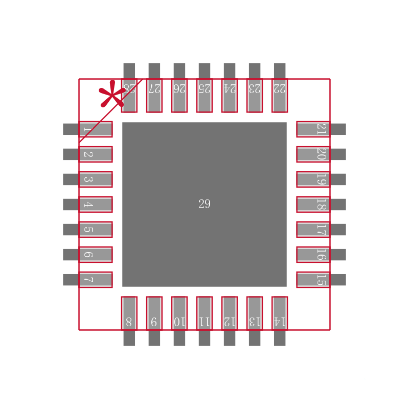 MLX80105KLQ-DAA-000-RE封装焊盘图