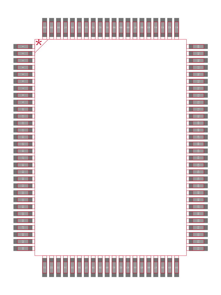 MSP430P337IPJM封装焊盘图