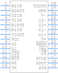 MAX3111ECWI+TG36引脚图