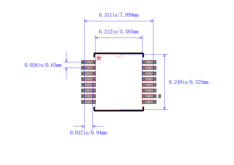 MAX221EAE+封装图