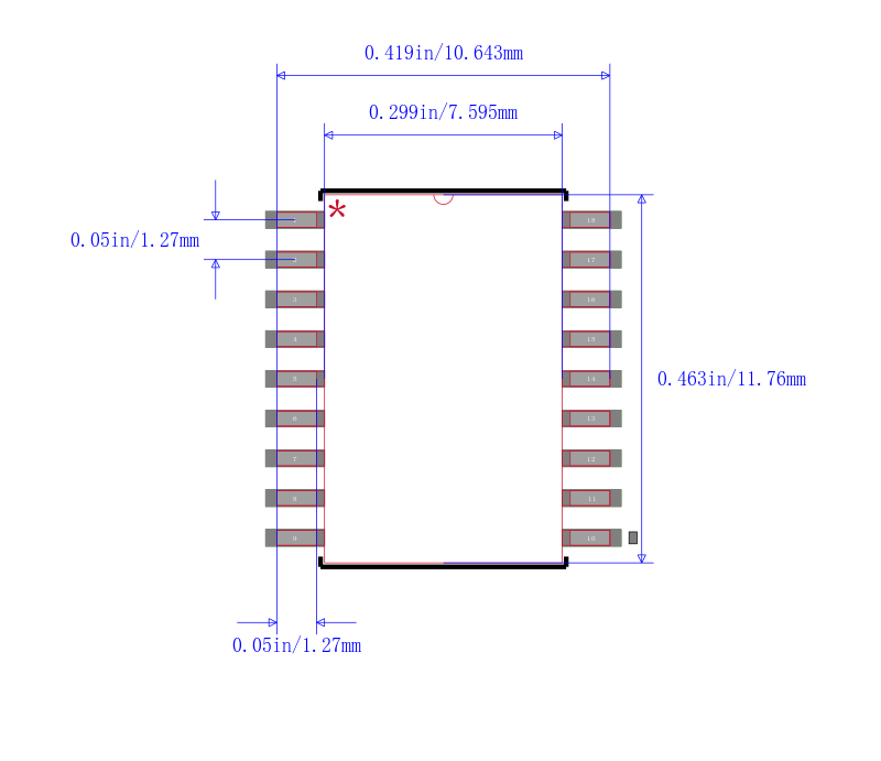 MAX3222CWN+封装图