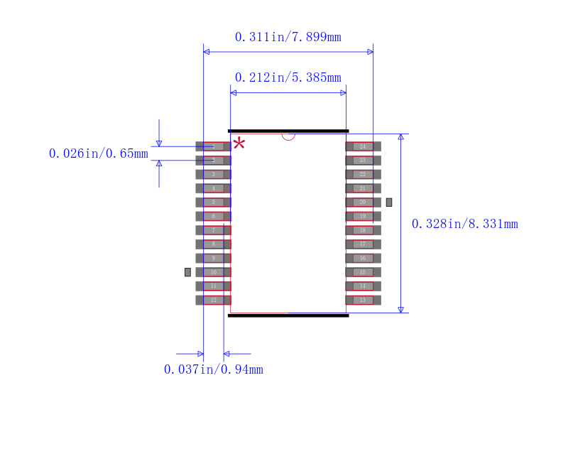 MAX7318AAG+封装图