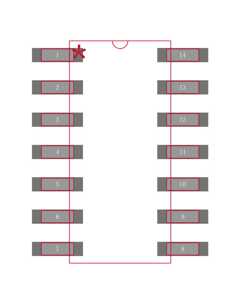 MAX3083EESD+封装焊盘图