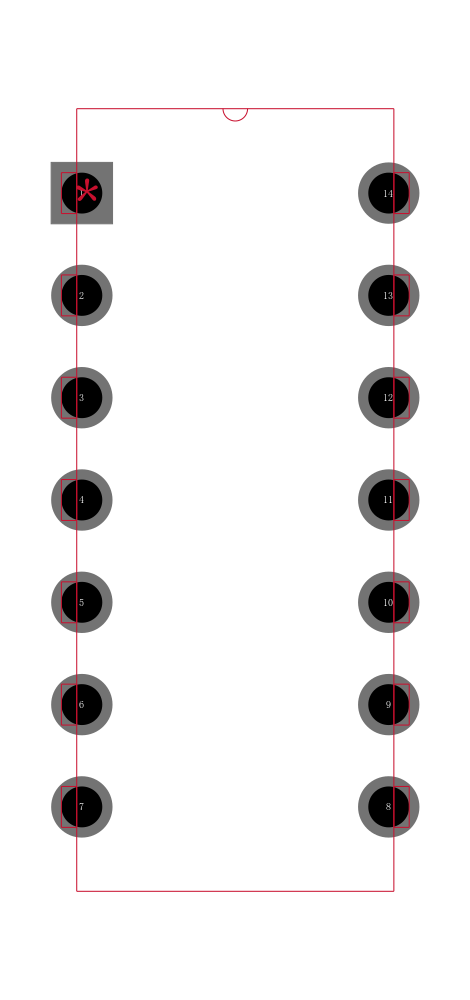 MAX3083EPD+封装焊盘图