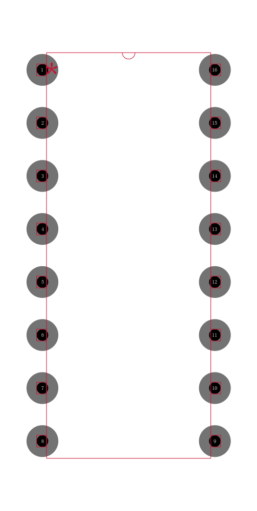 MAX3232EEPE+封装焊盘图