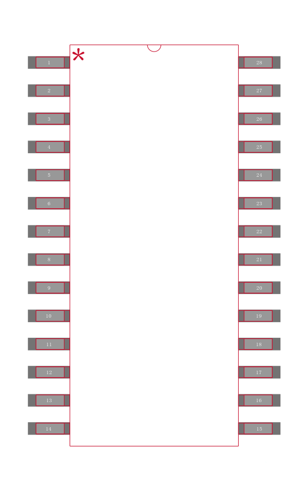 MAX336EWI+T封装焊盘图