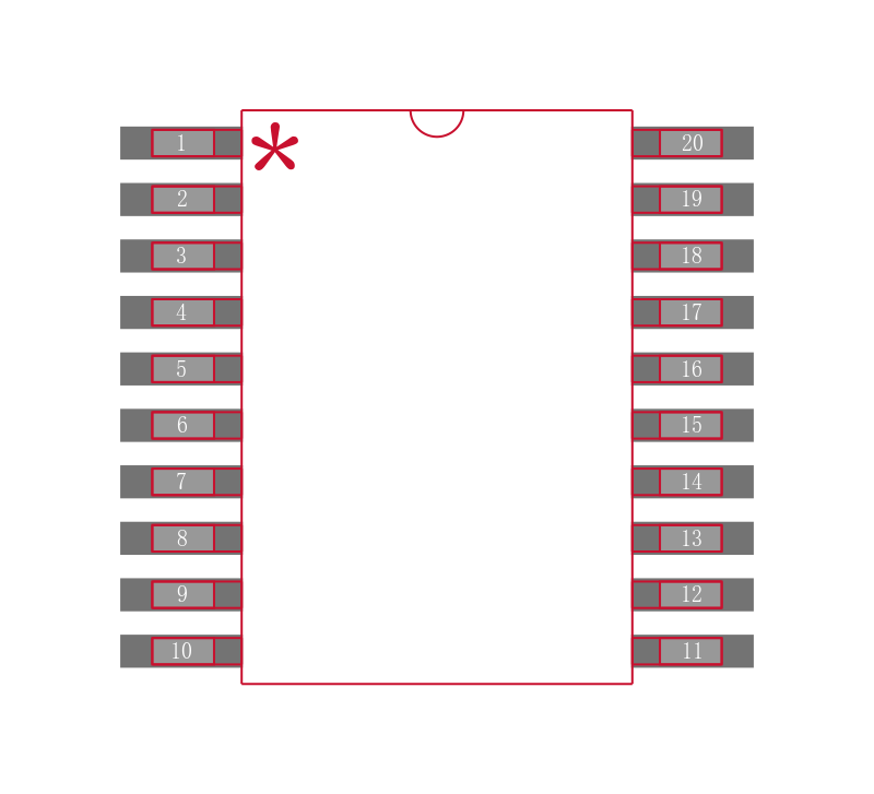 MAX3380EEUP+封装焊盘图
