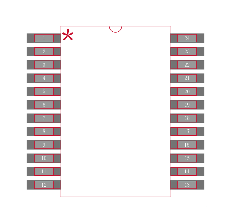 MAX7318AAG+封装焊盘图
