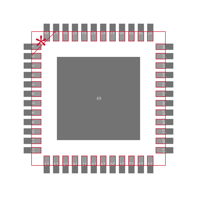 MAX9853ETM+封装焊盘图
