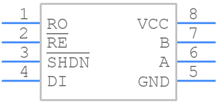 MAX13487EESA+引脚图