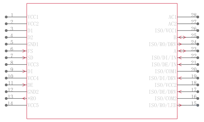MAX1480BEPI+引脚图