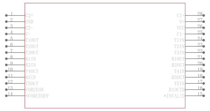 MAX3238CAI+引脚图