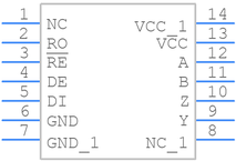 MAX3491CSD+引脚图