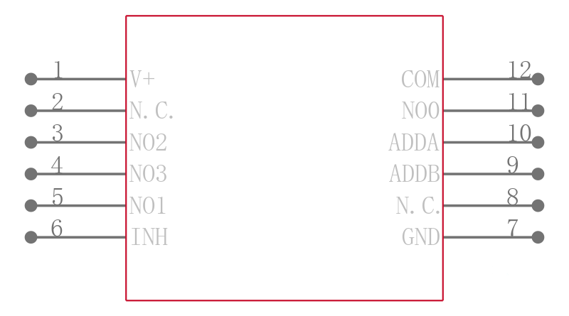 MAX4704ETC+引脚图