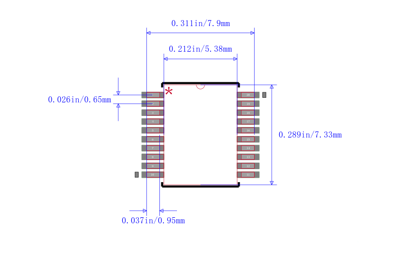 MAX1110CAP+T封装图