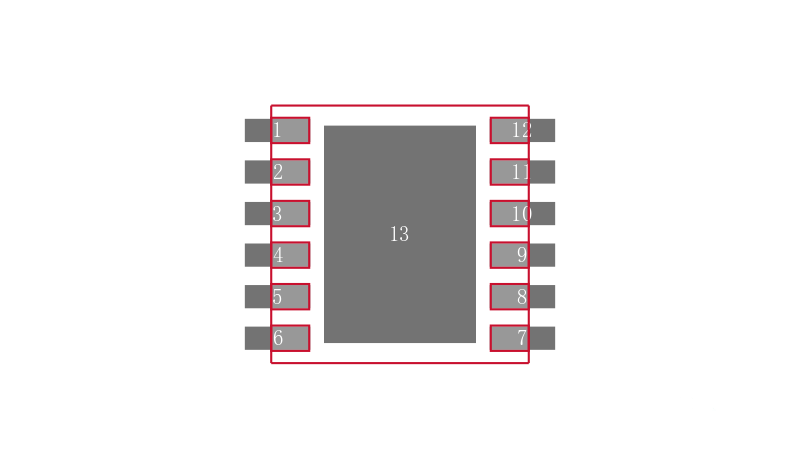 MAX11156ETC+封装焊盘图