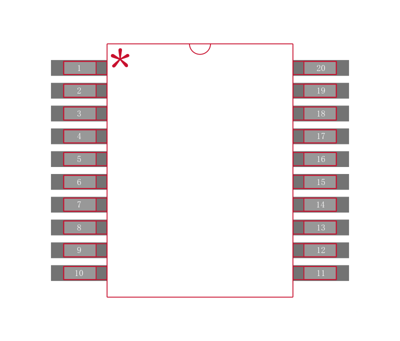 MAX1135BCAP+封装焊盘图