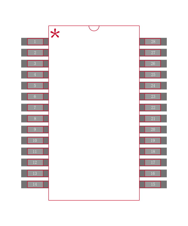 MAX127ACAI+封装焊盘图